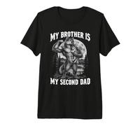 Mon frère est Mon deuxième père Big Bro Funny Werewolf T-Shirt Haut de Gamme