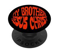Mon frère Jésus-Christ Foi Bible Église Chrétienne PopSockets PopGrip Adhésif