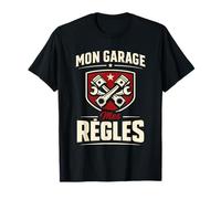 Mon Garage Mes Règles Homme Mécanique Humour T-Shirt