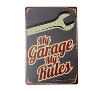 Mon Garage Tin Signe Vintage Metal Plaque Poster Bar Pub Maison Mur Déco