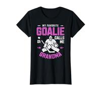 Mon Gardien de But préféré m'appelle Grand-mère Gardien de But de Hockey T-Shirt Graphique avec Valeur
