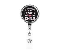 Mon gendre est mon enfant préféré porte-Badge rétractable bobine Clip porte-carte d'identité pour infirmière étudiant employé de bureau