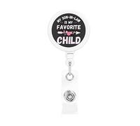 Mon gendre est mon enfant préféré porte-Badge rétractable bobine Clip porte-carte d'identité pour infirmière étudiant employé de bureau