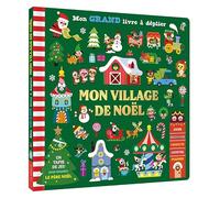 Mon grand livre à déplier - mon village de noël - cherche et trouve géant - livre tapis de jeu à déplier - dès 2 ans