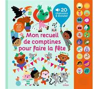 Mon grand livre sonore - Mon recueil de comptines pour faire la fête - Dès 1 an - Marion Cocklico - Milan Eds - cartonné - Comptine, chant
