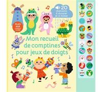Mon grand livre sonore - Mon recueil de comptines pour jeux de doigts - Dès 1 an - Marie Bretin - Milan Eds - cartonné - Comptine, chant
