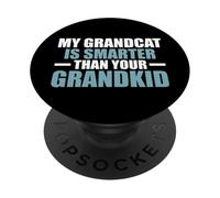 Mon Grand-père est Plus Intelligent Que Ton Grand-père Chat PopSockets PopGrip Adhésif