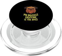 Mon Griffon Bruxellois est Le Patron, propriétaire d'un Chien, Pride Pet PopSockets PopGrip pour MagSafe