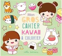 Collectif – Mon gros cahier kawaii à colorier – Document jeunesse – Broché