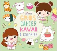 Mon gros cahier kawaii à colorier - Collectif - Mila Boutan Eds - broché - Document jeunesse