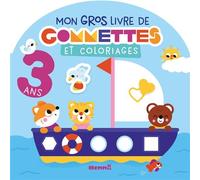Mon gros livre de gommettes et coloriages - 3 ans - Avec gommettes repositionnables - Vanessa Vautier - Hemma - broché - Document jeunesse