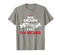 Mon Groupe Sanguin C'est O + Ricard - Apéro T-Shirt, Homme, Ardoise, M