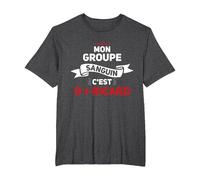 Mon Groupe Sanguin C'est O + Ricard - Ricard Pastis Apéro T-Shirt, Homme Grandes Tailles, Chiné Foncé, 2X Tall