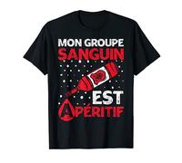 Mon Groupe Sanguin Est Apéritif Apéro Homme Femme Cadeau T-Shirt