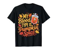 Mon Groupe sanguin est Pumpkin Spice Funny Fall PSL Coffee Addict T-Shirt