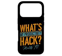 Mon hack de productivité est la télé-réalité | Fan de télévision drôle Non scénarisé Coque pour iPhone 17 Pro