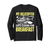 Mon hélicoptère Mange des Nuages pour Le Petit déjeuner Manche Longue