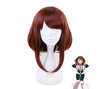 Mon héros académique OCHACO URARAKA Ochako femmes marron perruque courte Cosplay Costume Boku pas de héros académique perruques de cheveux résistantes à la chaleur