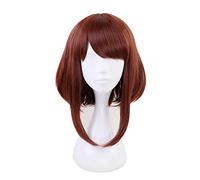 Mon héros académique OCHACO URARAKA Ochako femmes marron perruque courte Cosplay Costume Boku pas de héros académique perruques de cheveux résistantes à la chaleur