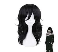 Mon héros académique Shouta Aizawa noir ondulé bouclé perruque Cosplay Costume Boku pas de héros académique résistant à la chaleur cheveux hommes femmes perruques