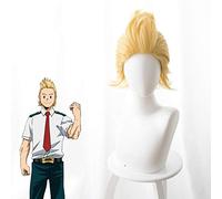 Mon héros académique Toogata Mirio Cosplay perruques 35 cm court droit synthétique cheveux moelleux Anime perruque Cos perruques jaune Costume perruque Toogata Mirio