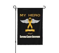 Mon Héros Est Devenu Mon Ange : Sensibilisation Au Sarcome Drapeau De Jardin Décoratif Bannière Avec Œillets Drapeau De Cour Pour Fêtes Dortoirs Intérieure 30X45cm