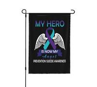 Mon Héros Est Maintenant Mon Ange : Prévention Du Suicide Et Sensibilisation Bannière Durable Drapeau De Cour Double Face Drapeau De Jardin Pour Clubs Fêtes Intérieure 30X45cm