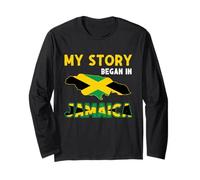 Mon Histoire a commencé en Jamaïque, Flag Pride Jamaicans Lovers Manche Longue