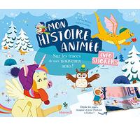 Mon histoire animée - Sur les traces de mes nouveaux amis ! - Histoire à lire, à imaginer et à jouer avec des stickers sur les pages dépliables - dès 4 ans