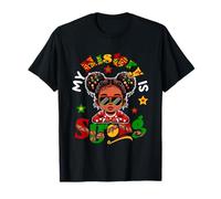 Mon Histoire est Forte, fière du Mois de l'histoire des Noirs, Afro Kid Girl T-Shirt