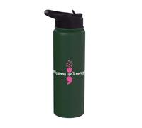 Mon histoire n'est pas encore terminée Santé mentale Force du point-virgule Stainless Steel Insulated Water Bottle