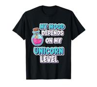 Mon Humeur dépend de Mon Niveau de Licorne T-Shirt