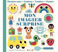 Mon imagier surprise – Livre animé tout-carton avec volets en feutrine et miroir – Bébé dès 1 an