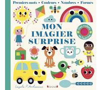 Mon imagier surprise - Livre animé tout-carton avec des volets en feutrine et un miroir - Bébé dès 1 an