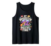 Mon Imagination respire Le Plaisir du Dragon de feu Débardeur