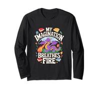 Mon Imagination respire Le Plaisir du Dragon de feu Manche Longue
