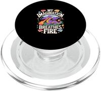 Mon Imagination respire Le Plaisir du Dragon de feu PopSockets PopGrip pour MagSafe