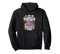 Mon Imagination respire Le Plaisir du Dragon de feu Sweat à Capuche