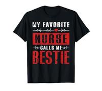 Mon infirmière préférée m'appelle Bestie Funny Nurses Best Friend T-Shirt