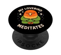 Mon inséparable médite sur Le thème de l'oiseau PopSockets PopGrip Adhésif