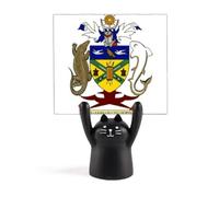 Mon Islands Support pour emblème national Motif chat Noir