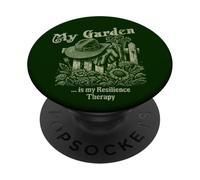 Mon Jardin avec des Plantes est ma thérapie de résilience PopSockets PopGrip Adhésif