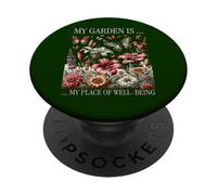 Mon Jardin est Un Lieu de Bien-être ma thérapie de résilience PopSockets PopGrip Adhésif