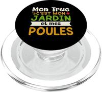 Mon Jardin Mes Poules Humour Jardinage Jardinier Potager PopSockets PopGrip pour MagSafe