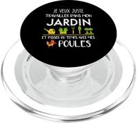 Mon Jardin Mes Poules Humour Jardinage Jardinier Potager PopSockets PopGrip pour MagSafe