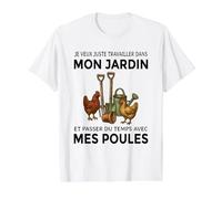 Mon Jardin Passer du Temps avec Mes Poules Humour Jardinage T-Shirt Graphique avec Valeur