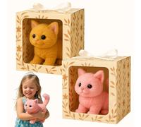 Mon jouet réaliste pour chat - Apporte une joie et une chaleur infinies. Le nouveau chaton robot, un jouet en peluche réaliste qui se comporte comme un vrai chat (2 pièces)