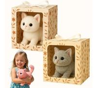 Mon jouet réaliste pour chat - Apporte une joie et une chaleur infinies. Le nouveau chaton robot, un jouet en peluche réaliste qui se comporte comme un vrai chat (2 pièces A)