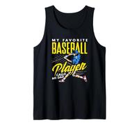 Mon Joueur de Baseball préféré m'appelle Papa Sports Débardeur