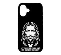 Mon joug est Facile et Mon fardeau est léger, croyant en Jésus-Christ Coque pour iPhone 16